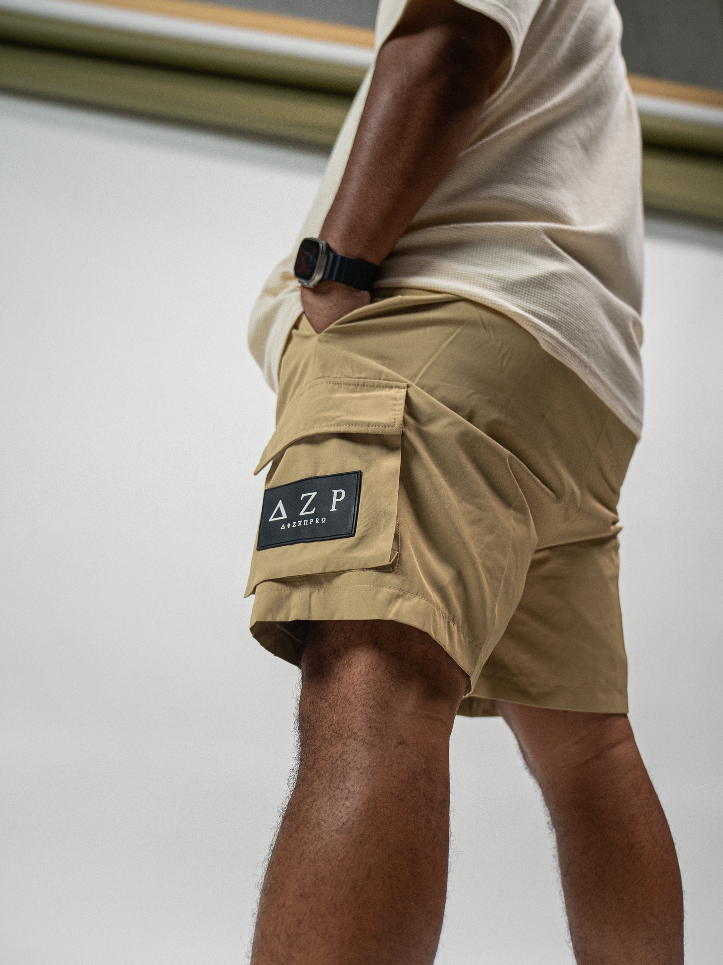 Beige Cargo Shorts