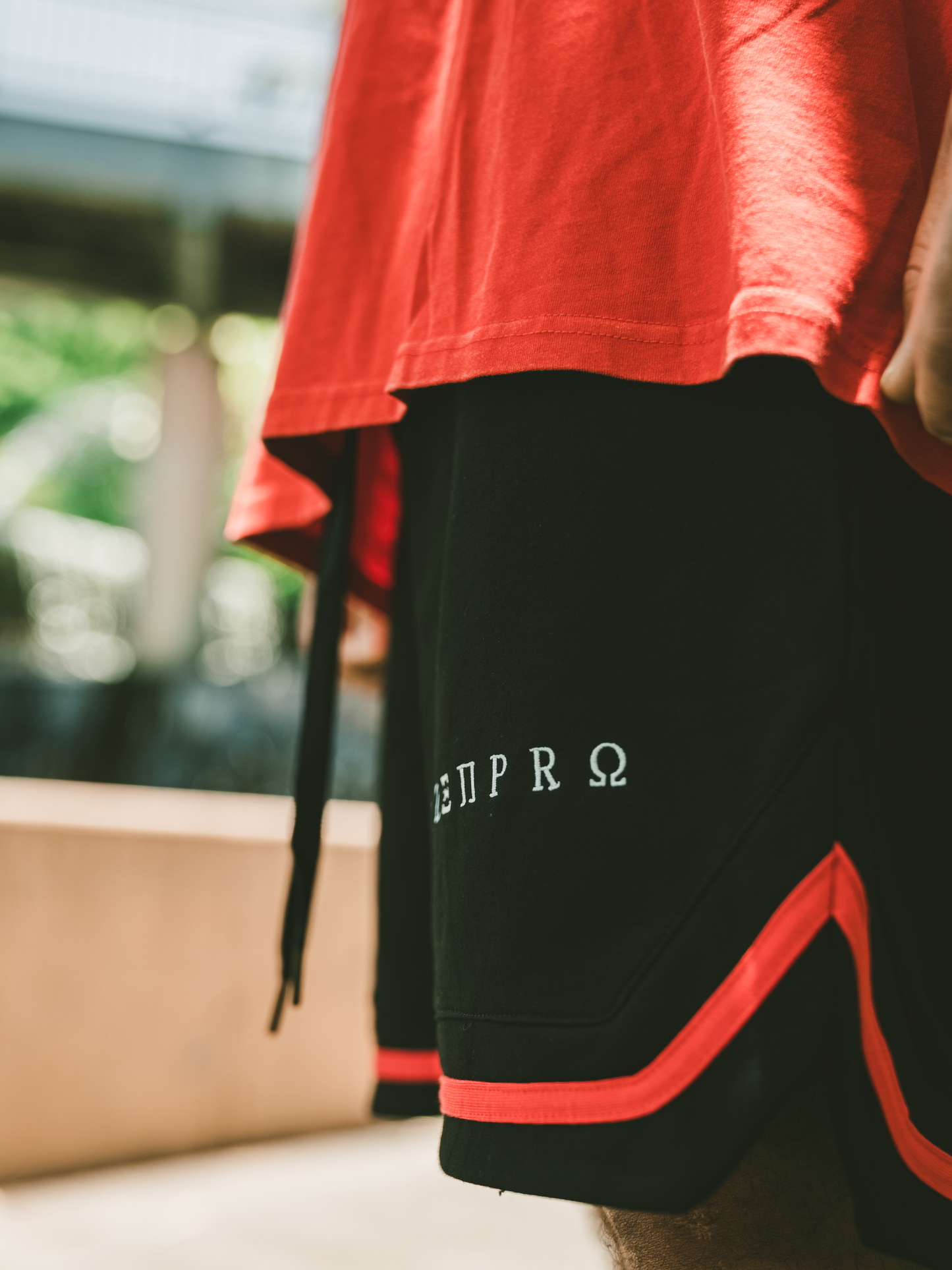 Red line shorts